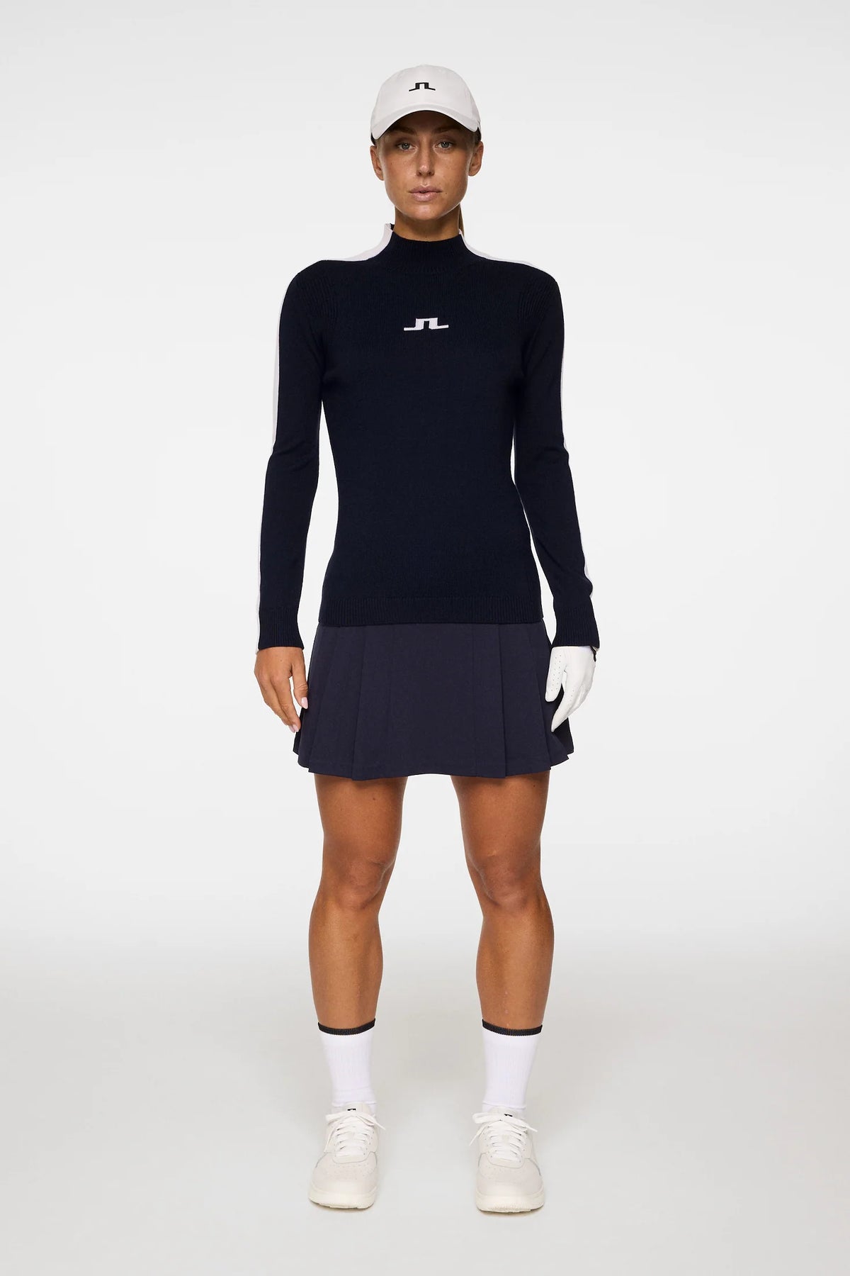 Adeline Stickad Tröja - JL Navy