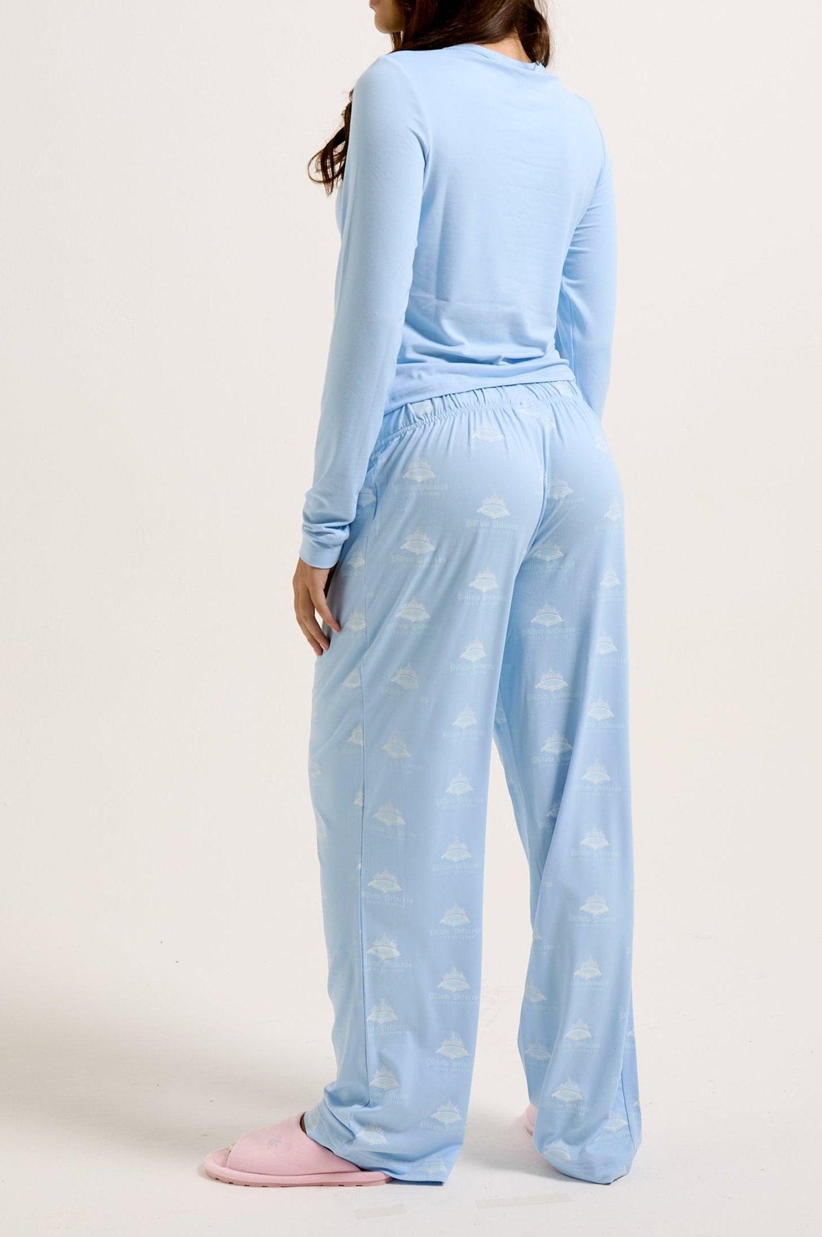 Pillow Princess Ls Pyjama Set - Puderblå