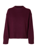 Cille Cashmere Blend Ls Knit O-Neck - Fig
