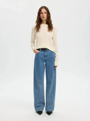 Wide Bea-Kori Light Bl Hw Jeans - Light Blue Denim