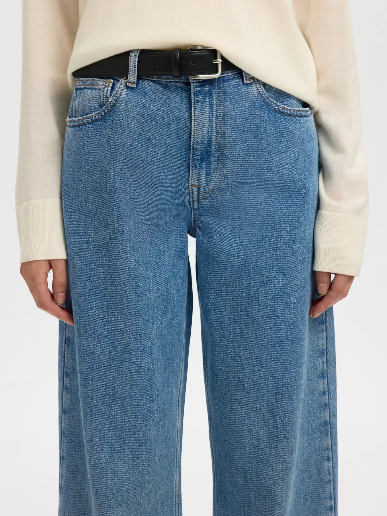 Wide Bea-Kori Light Bl Hw Jeans - Ljusblå Denim