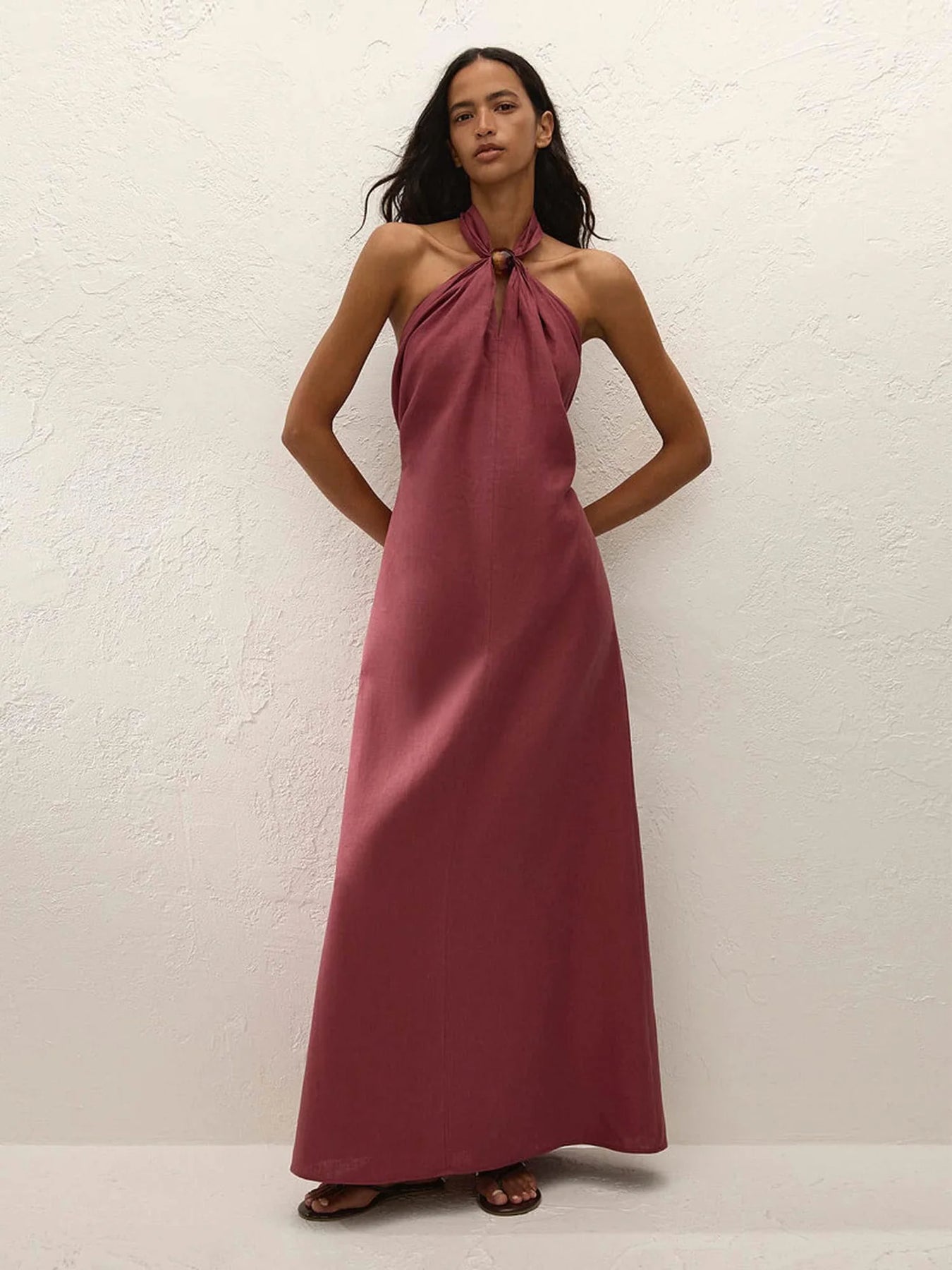 Lourdes Maxi Dress - Rhubarb