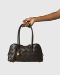 Ryder Woven Shoulder Bag - Chocolate Brown