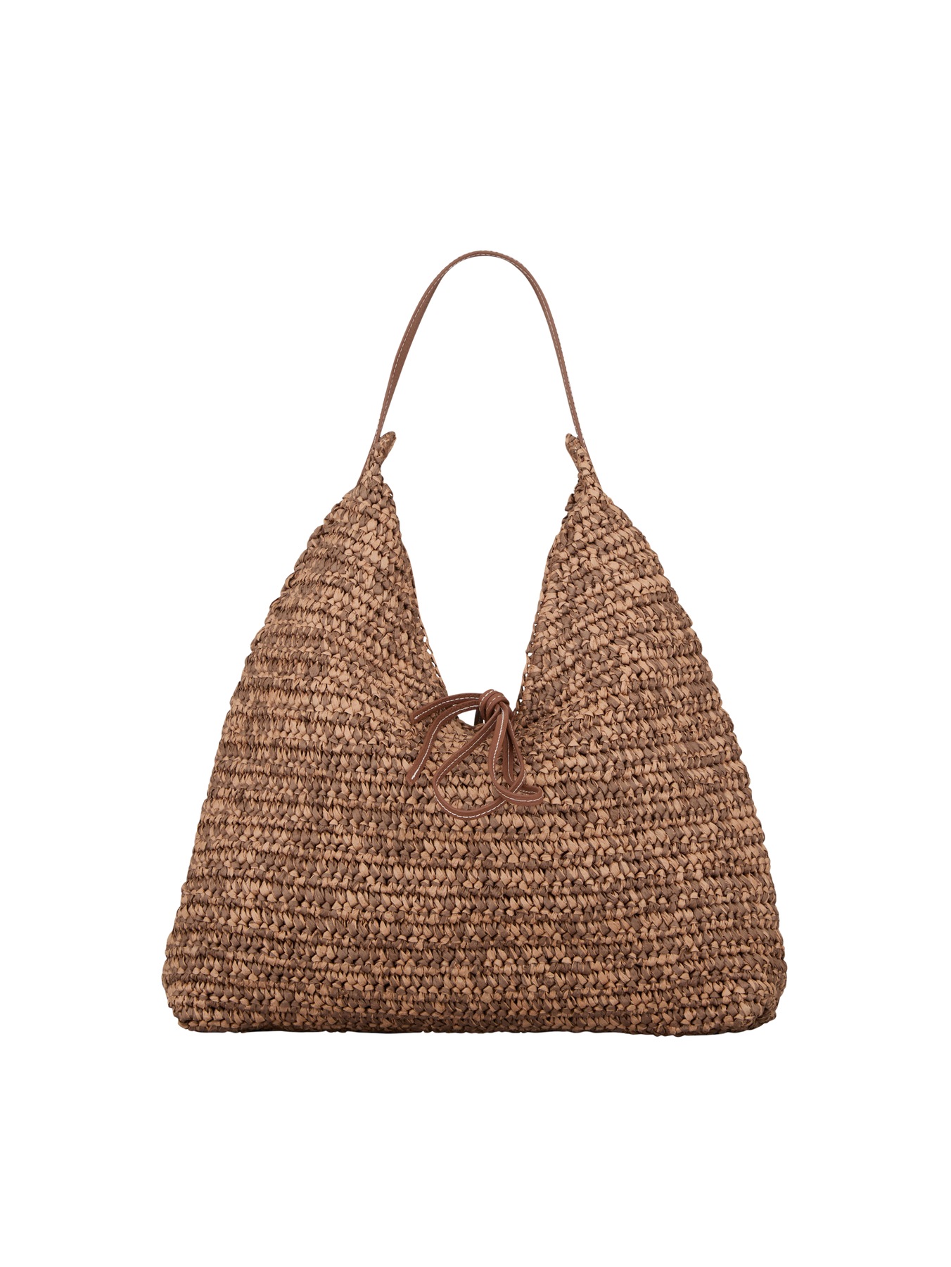 Paper Straw Siena Bag - Mocha Brown