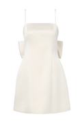 Florinna Slip Bow Mini Dress - Vanilla