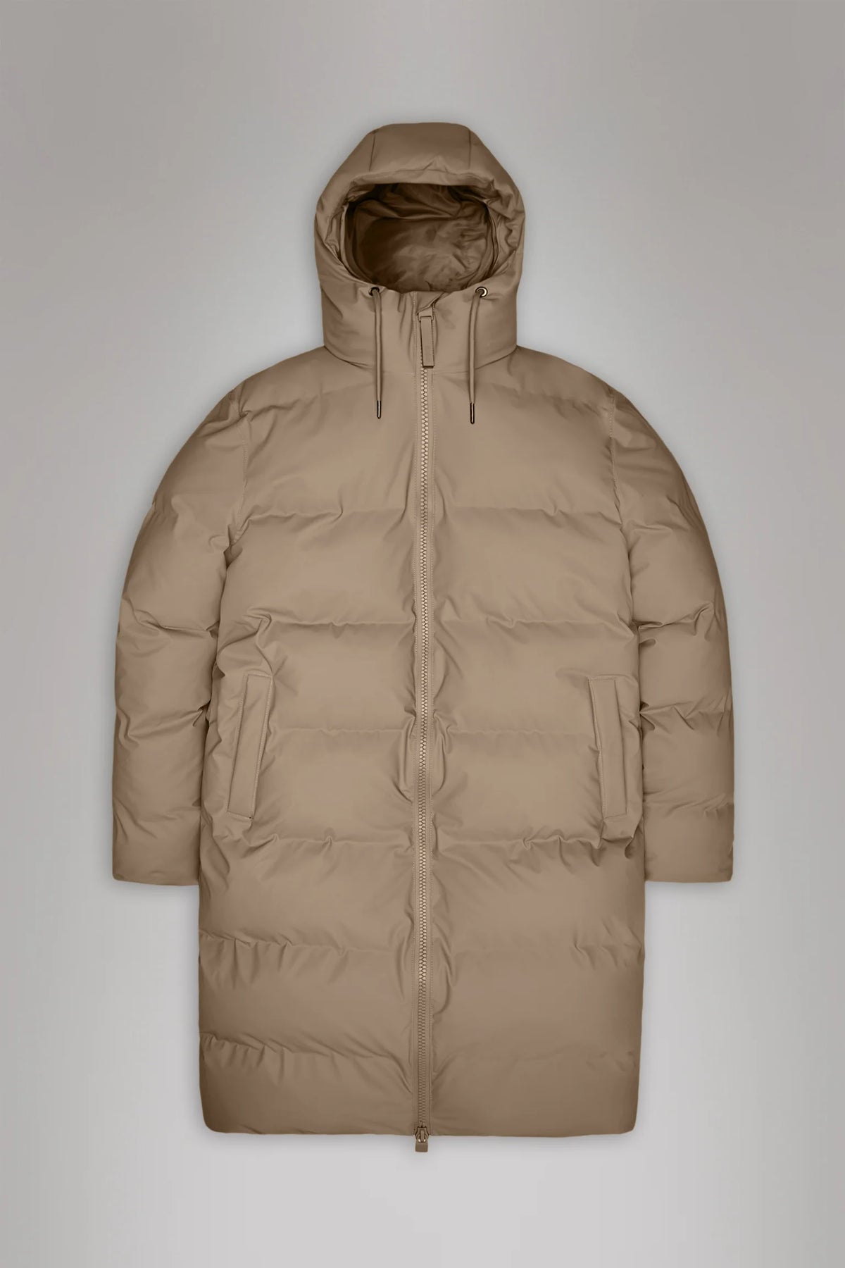 Rains Alta Longer Puffer Jacket - Beige