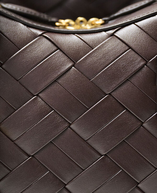 Ryder Woven Shoulder Bag - Chocolate Brown