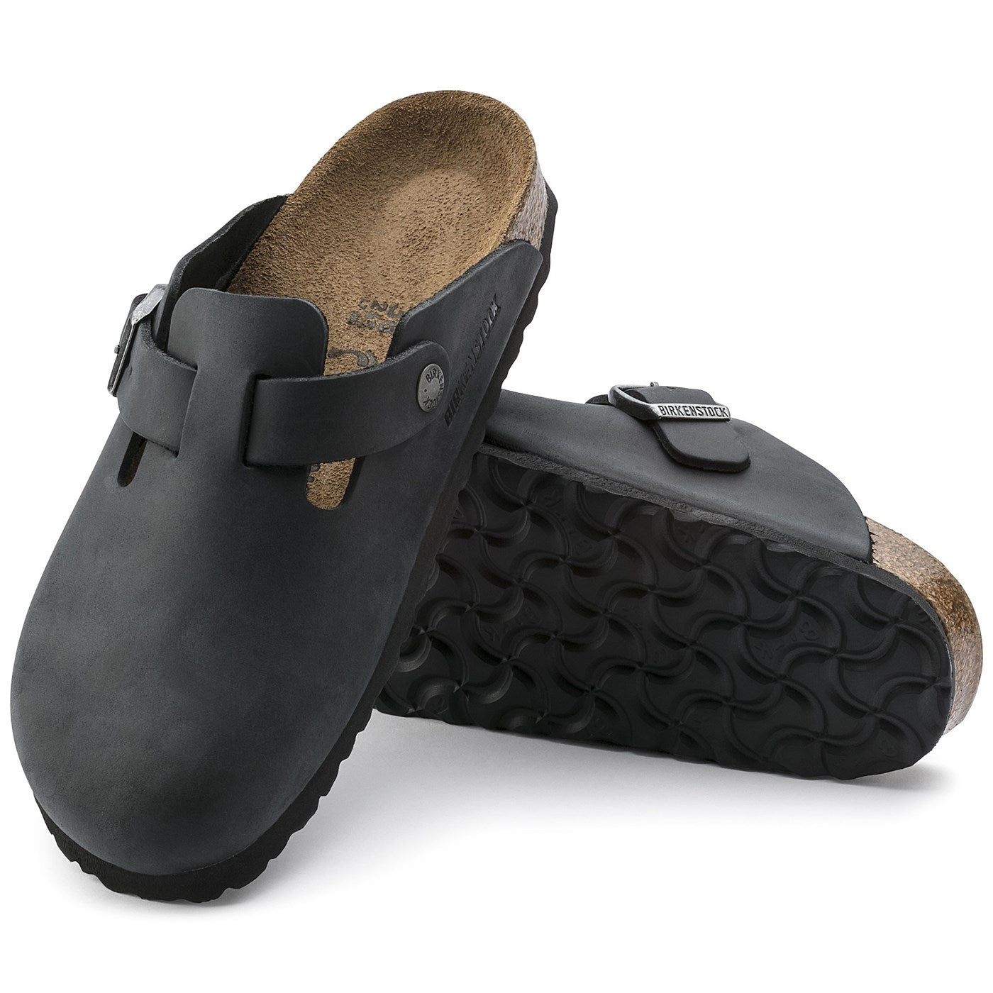 Boston Oiled Leather Narrow - Svart