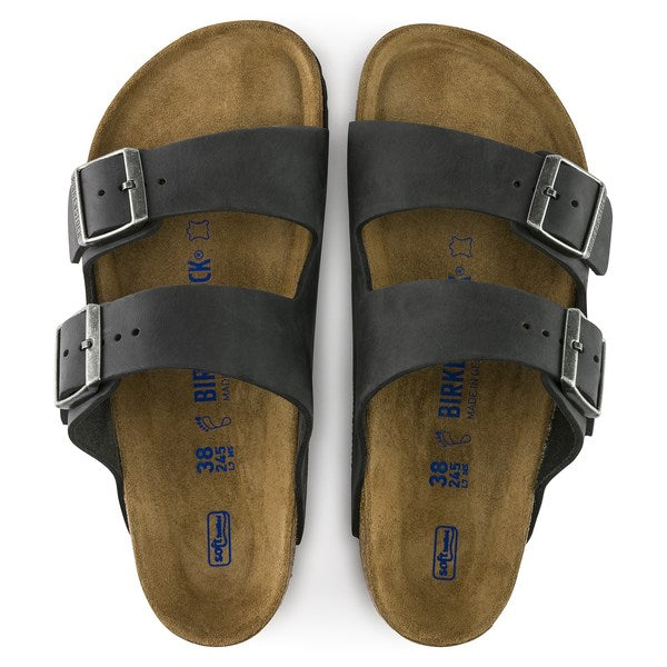 Birkenstock Arizona Soft Footbed Oiled Leather Narrow - Svart