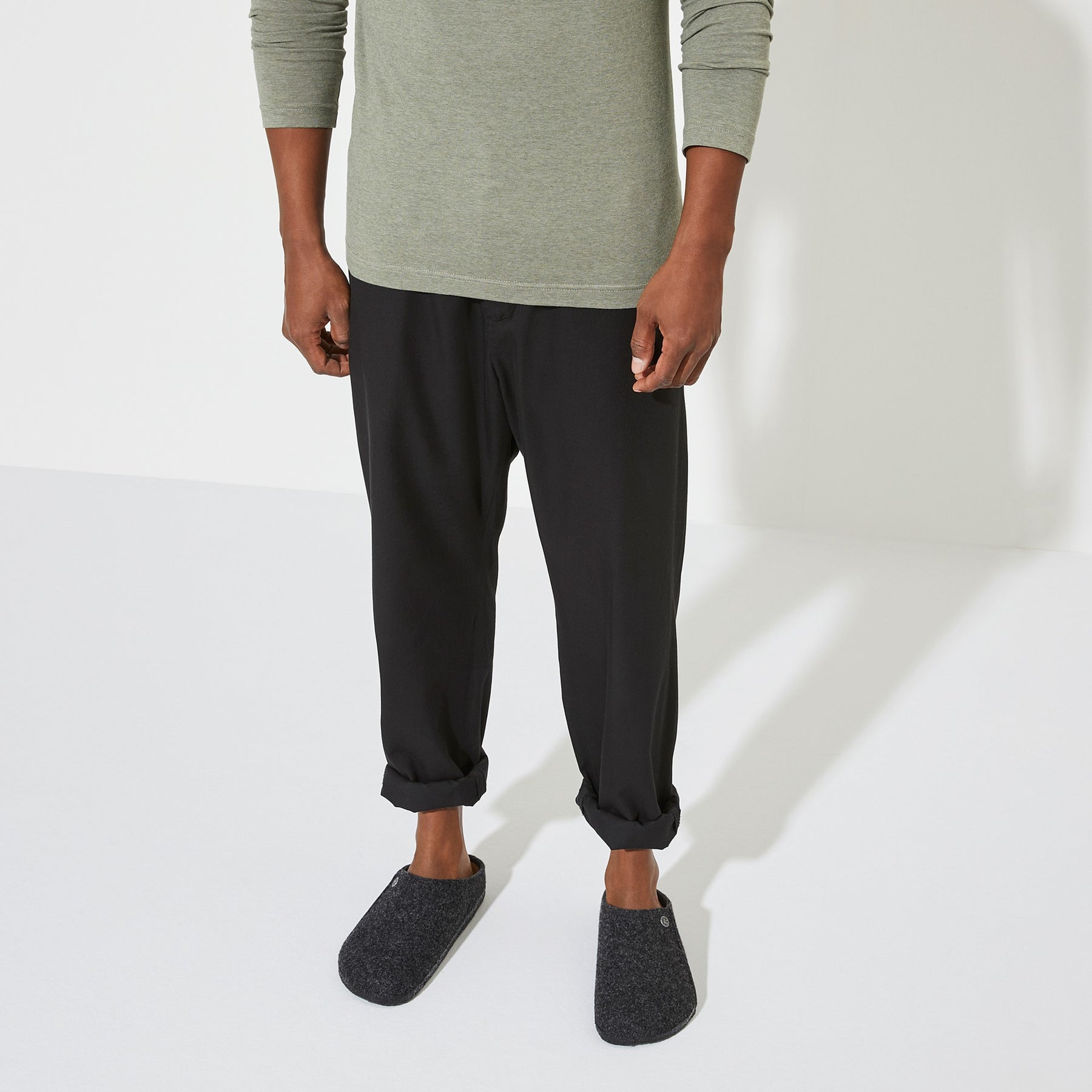 Birkenstock Zermatt Wool Felt Narrow Tofflor - Anthracite