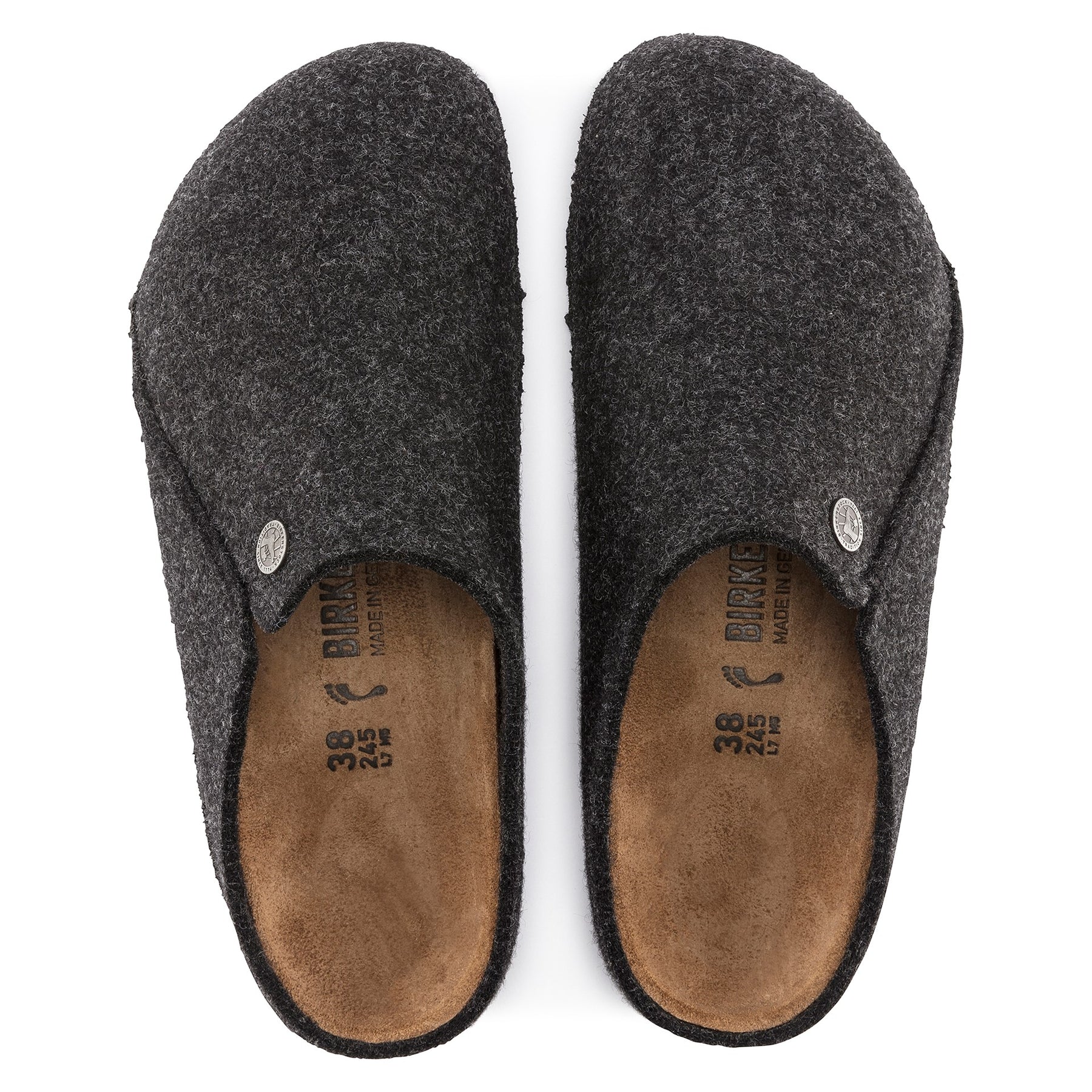 Birkenstock Zermatt Wool Felt Narrow Tofflor - Anthracite