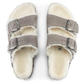 Arizona Shearling Suede Leather Narrow - Stone Coin