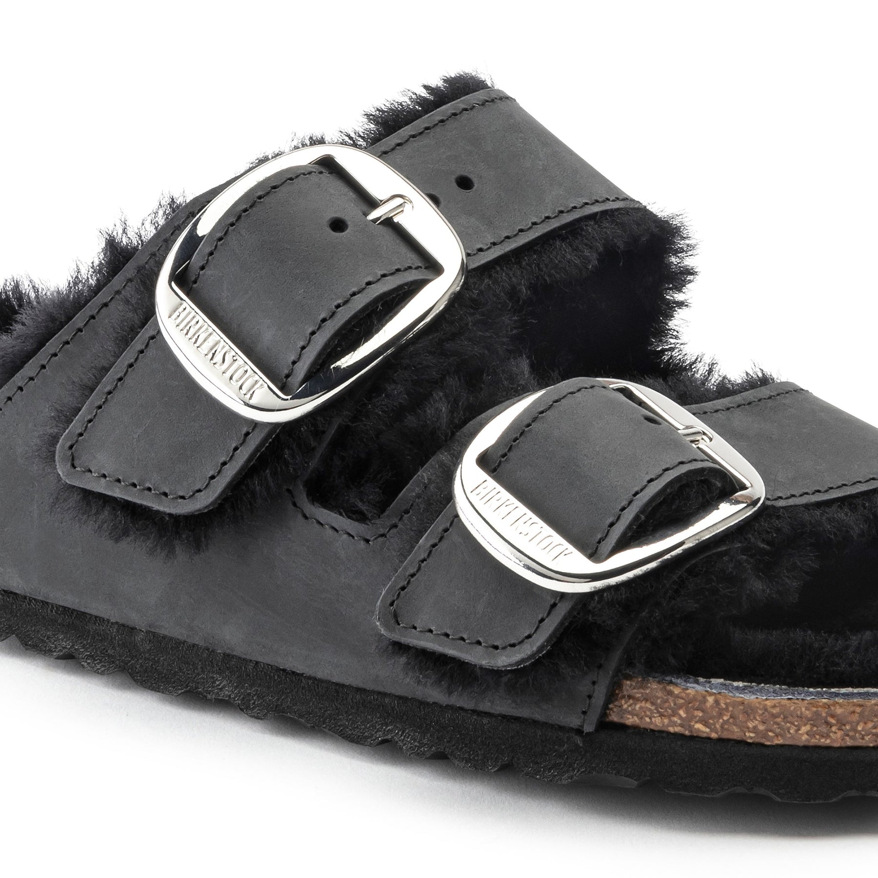 Arizona Big Buckle Oiled Leather Narrow - Black