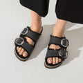Arizona Big Buckle Oiled Leather Narrow - Black