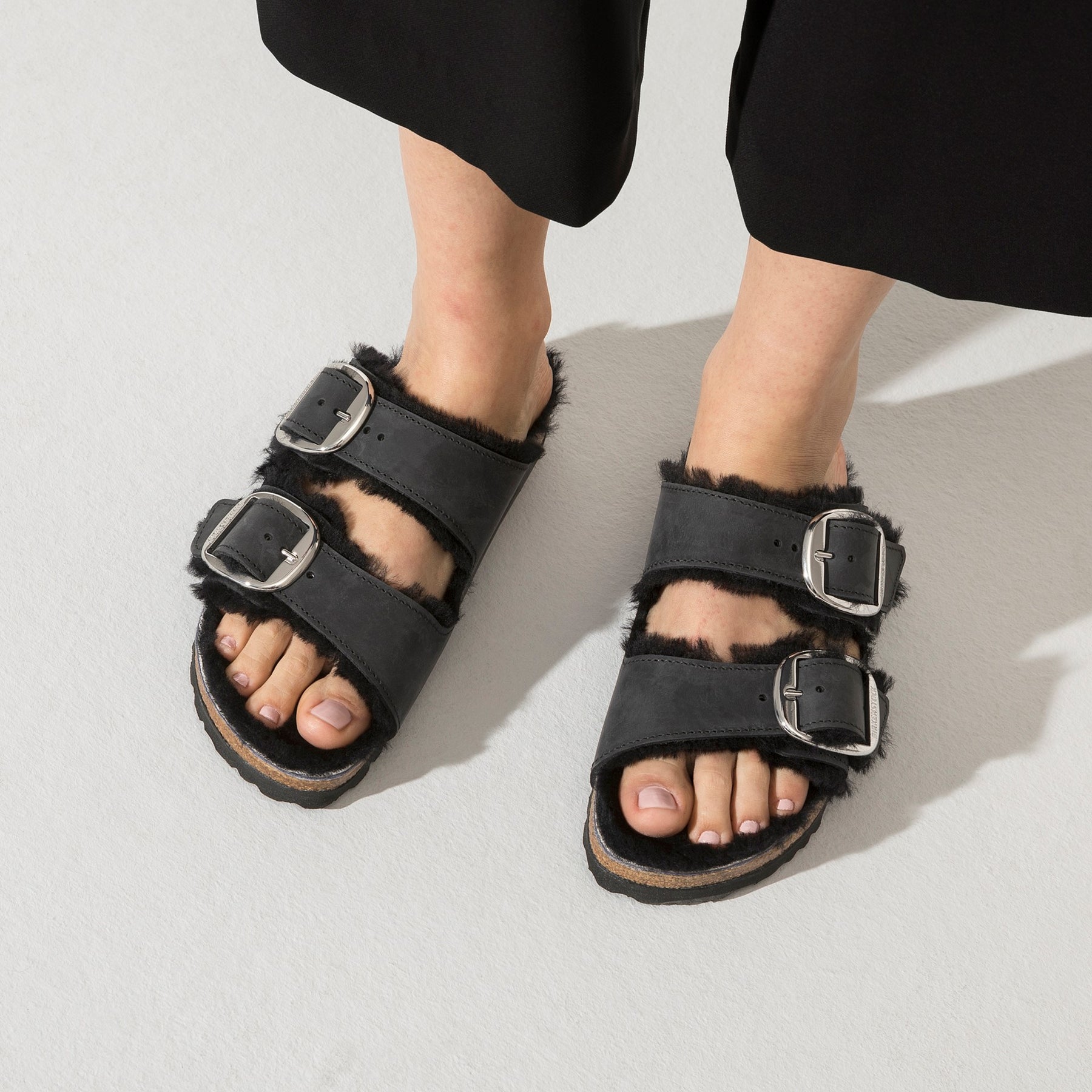 Arizona Big Buckle Oiled Leather Narrow - Black