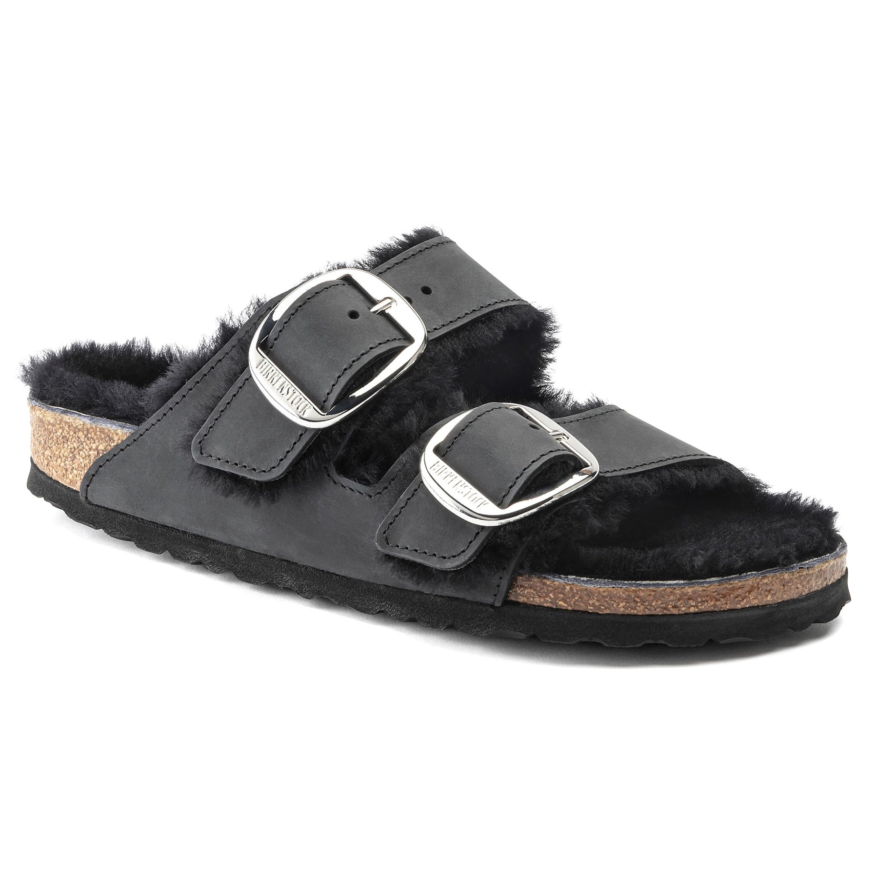 Arizona Big Buckle Oiled Leather Narrow - Black