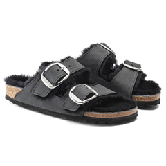 Arizona Big Buckle Oiled Leather Narrow - Black