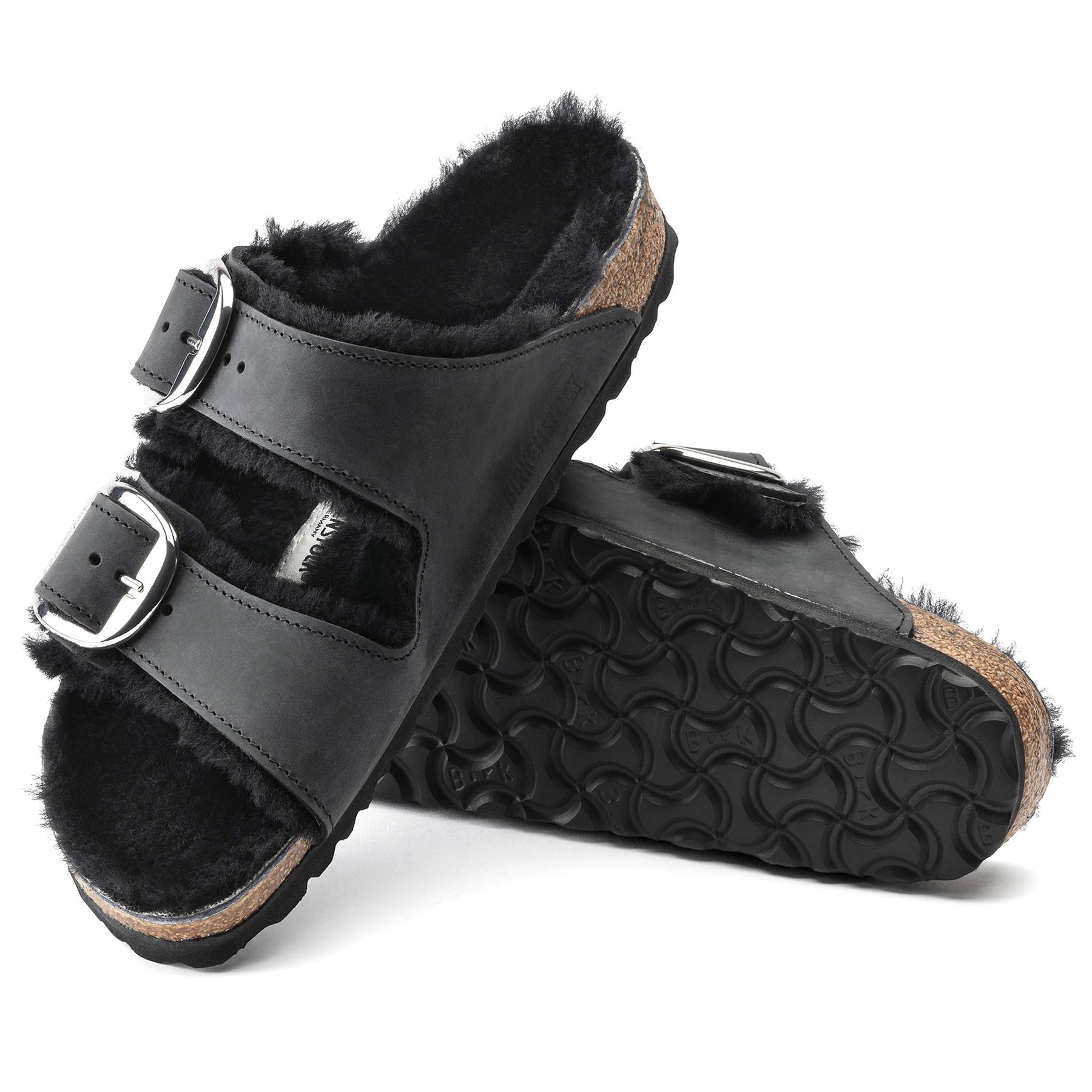 Arizona Big Buckle Oiled Leather Narrow - Black