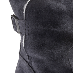 Uppsala Shearling Suede Leather Narrow - Graphite