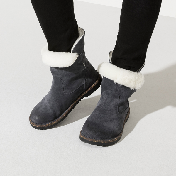 Uppsala Shearling Suede Leather Narrow - Graphite