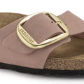 Birkenstock Madrid Big Buckle Nubuck Leather Narrow - Old Rose
