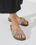 Birkenstock Madrid Big Buckle Nubuck Leather Narrow - Old Rose