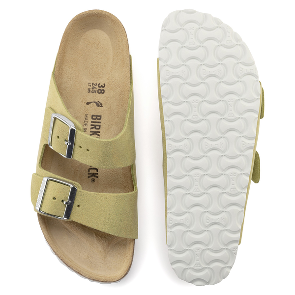 Arizona Suede Leather Narrow - Shimmering Popcorn