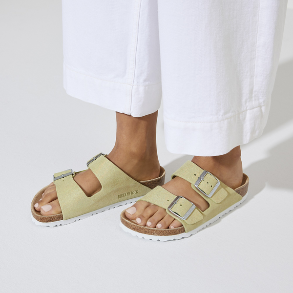Arizona Suede Leather Narrow - Shimmering Popcorn