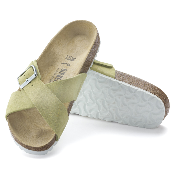 Siena Suede Leather Narrow - Shimmering Popcorn