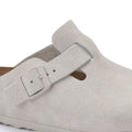 Boston Suede Leather Narrow - Antique White