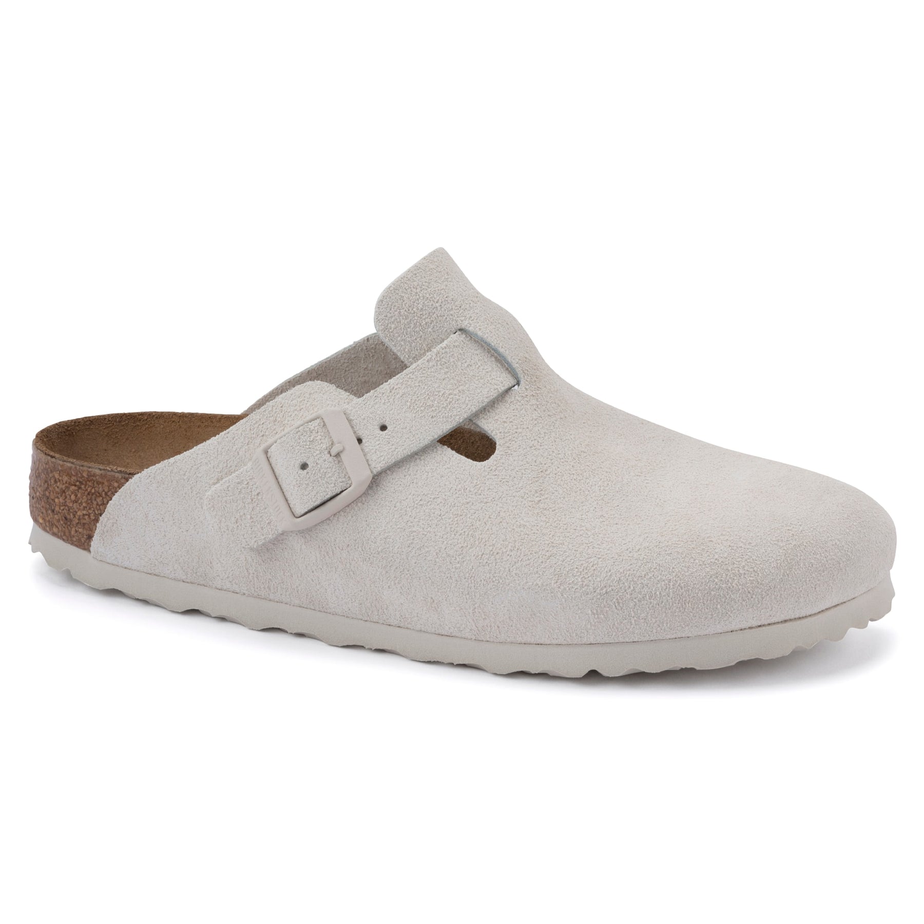 Boston Suede Leather Narrow - Antique White
