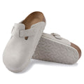Boston Suede Leather Narrow - Antique White