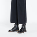 Bryson Grained Natural Leather Narrow - Black