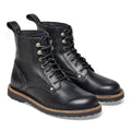 Bryson Grained Natural Leather Narrow - Black