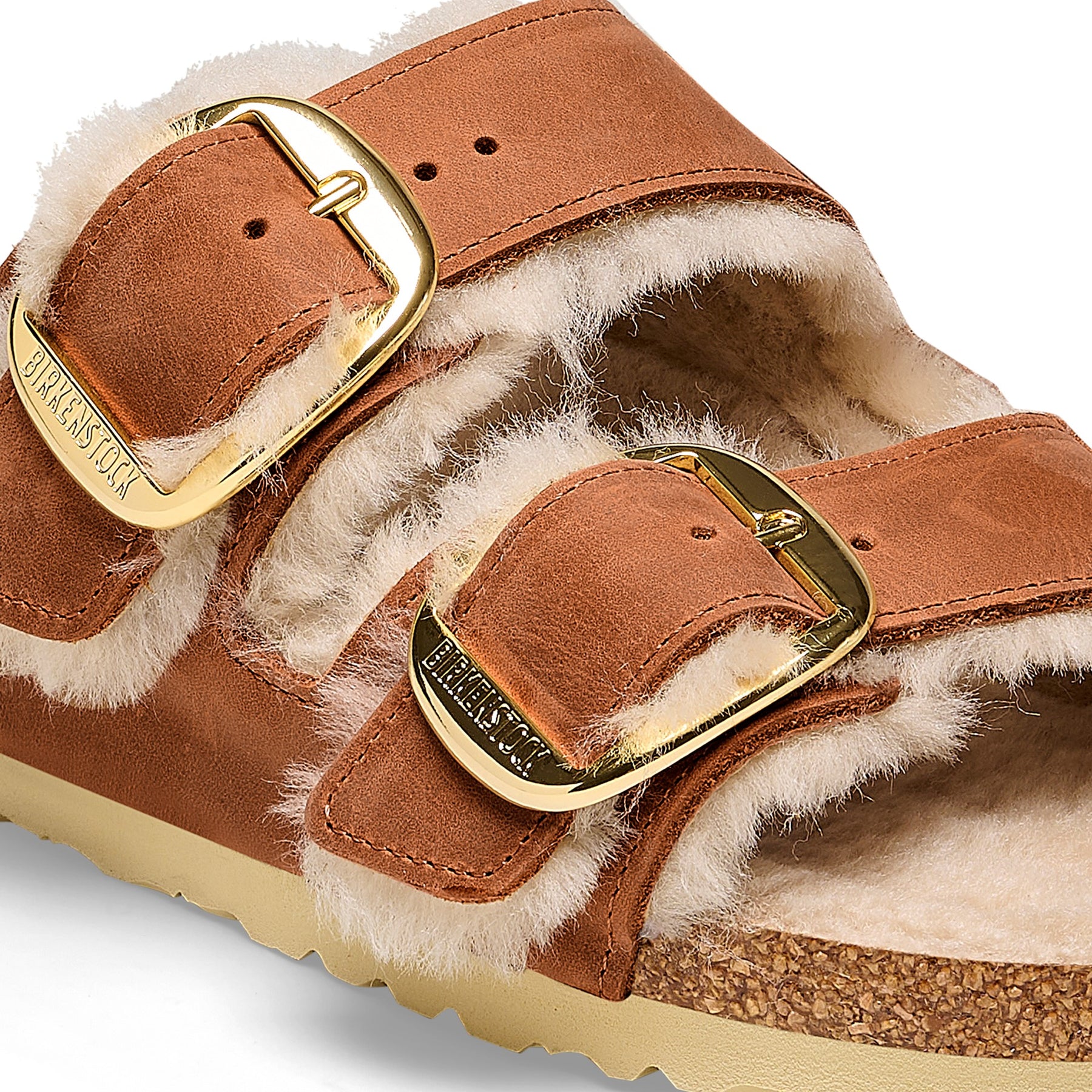 Arizona Big Buckle Oiled Leather Narrow - Cognac