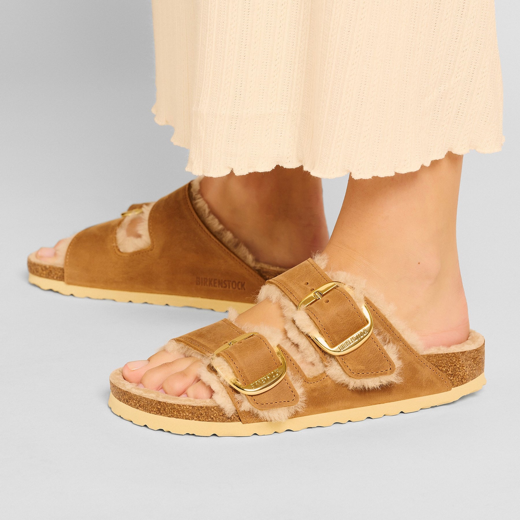 Arizona Big Buckle Oiled Leather Narrow - Cognac
