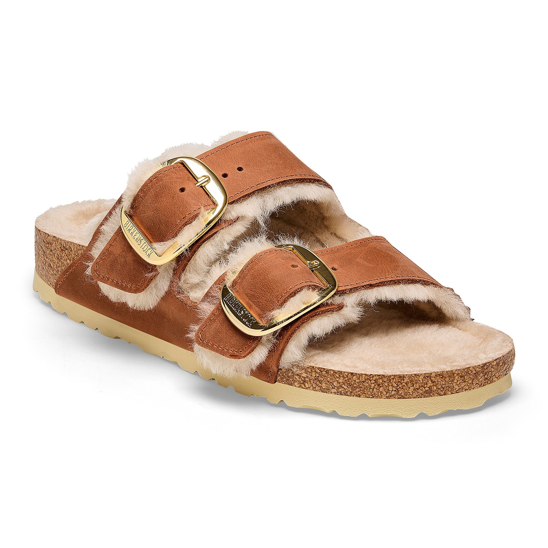 Arizona Big Buckle Oiled Leather Narrow - Cognac