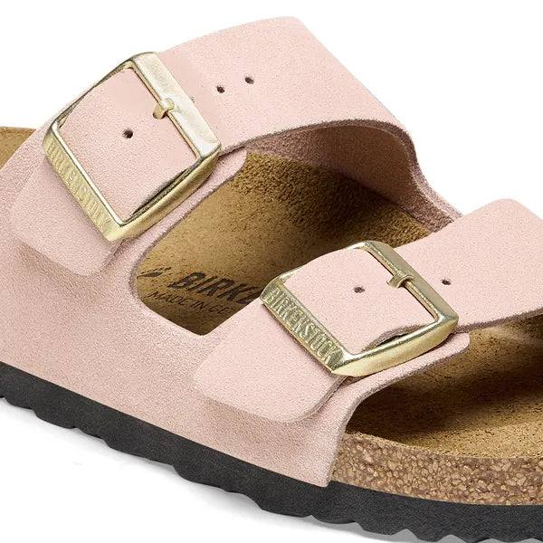 Birkenstock Arizona Suede Leather Narrow - Ljusrosa