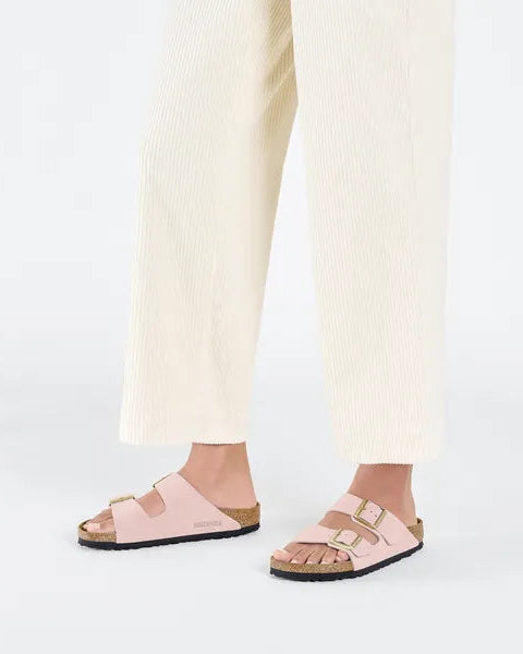 Birkenstock Arizona Suede Leather Narrow - Ljusrosa