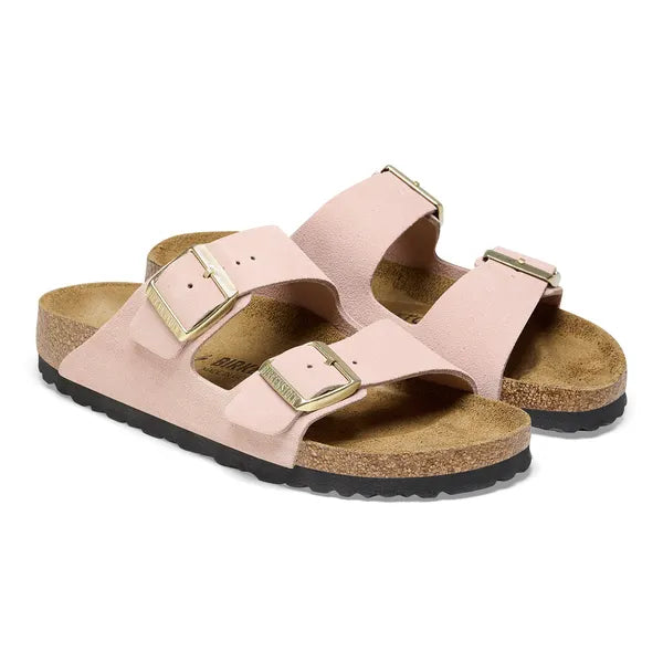 Birkenstock Arizona Suede Leather Narrow - Ljusrosa