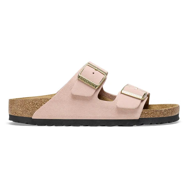 Birkenstock Arizona Suede Leather Narrow - Ljusrosa