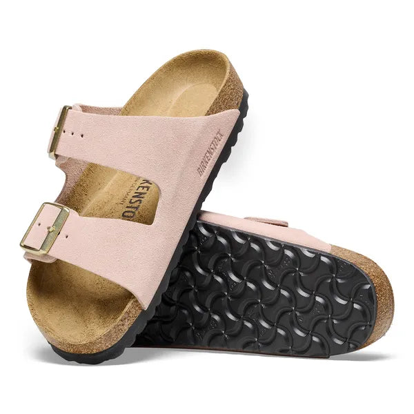 Birkenstock Arizona Suede Leather Narrow - Ljusrosa