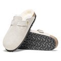 Boston Shearling Suede Leather/Fur Narrow - Antique White