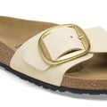 Madrid Big Buckle Nubuck Leather Narrow - Ecru