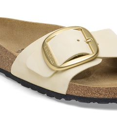 Madrid Big Buckle Nubuck Leather Narrow - Ecru
