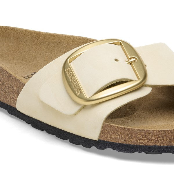 Madrid Big Buckle Nubuck Leather Narrow - Ecru