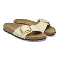 Madrid Big Buckle Nubuck Leather Narrow - Ecru