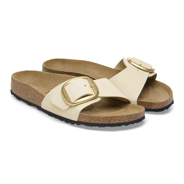 Madrid Big Buckle Nubuck Leather Narrow - Ecru