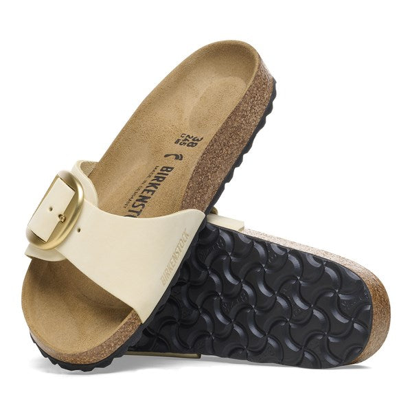 Madrid Big Buckle Nubuck Leather Narrow - Ecru