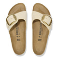 Madrid Big Buckle Nubuck Leather Narrow - Ecru